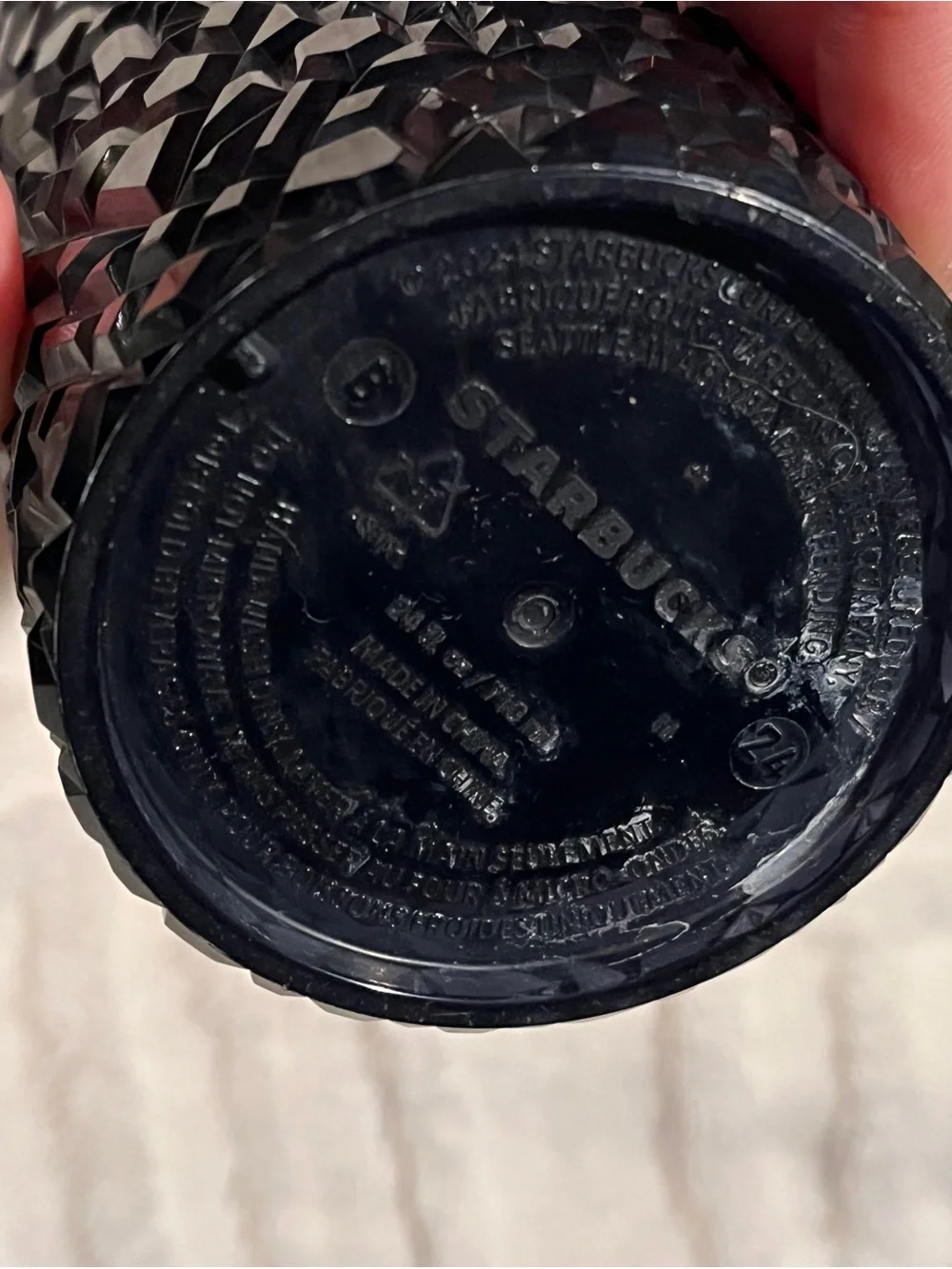 Starbucks 24oz Black Textured Tumblr